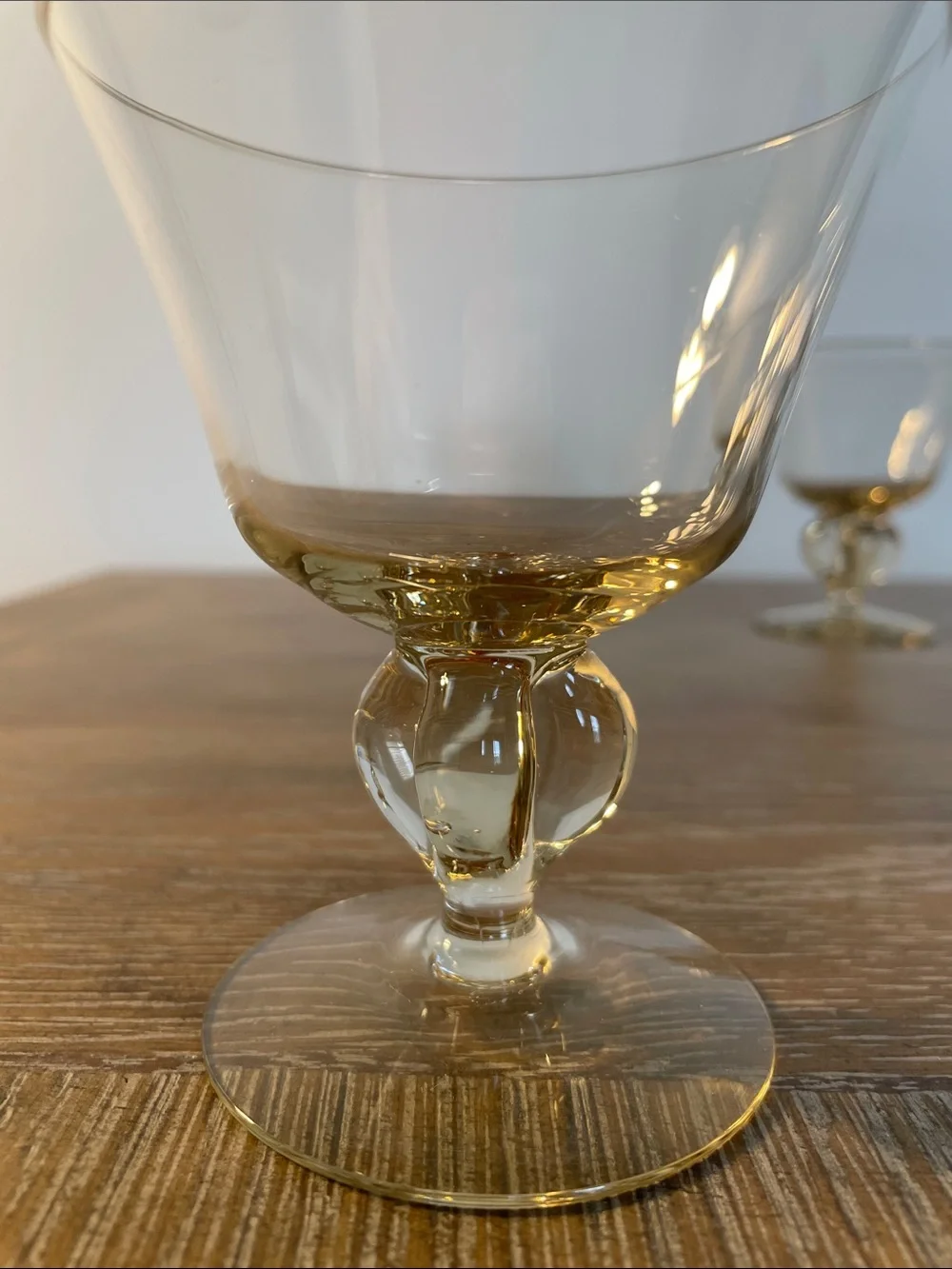 Amber Glass Dessert Cups - Set of 3